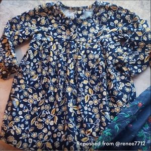 Baby GAP girl floral corduroy dress size 18-24 months